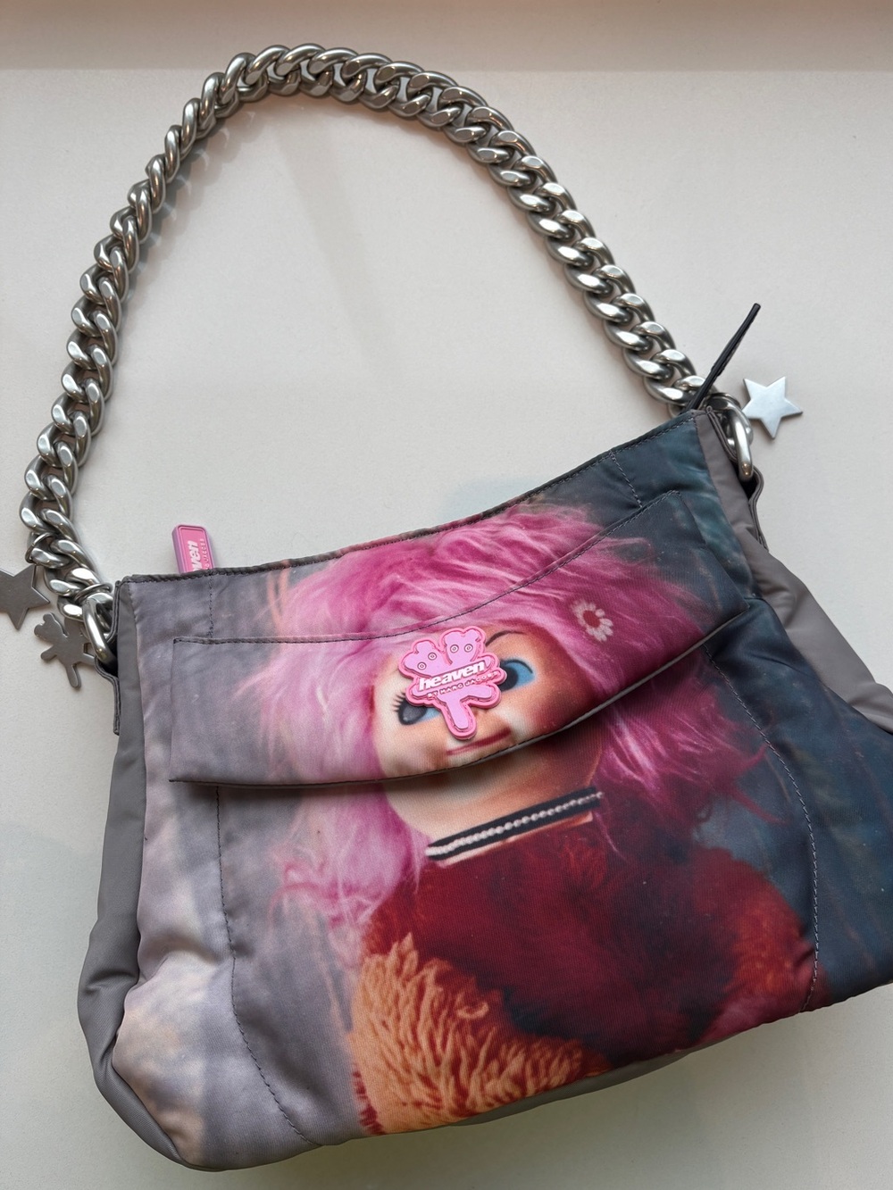 Limited Edition Gray Puffy Shoulder Bag